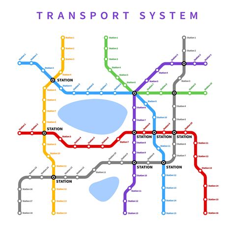 City subway, metro or underground vector map 23498768 Vector Art at ...