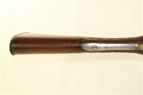 Carved Harpers Ferry Model 1842 Percussion Musket With Bayonet 12 9 Candr Antique012 Ancestry Guns