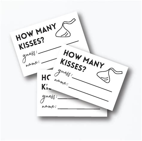 Guess How Many Kisses For The Soon To Be Mrs Bridal Shower Etsy