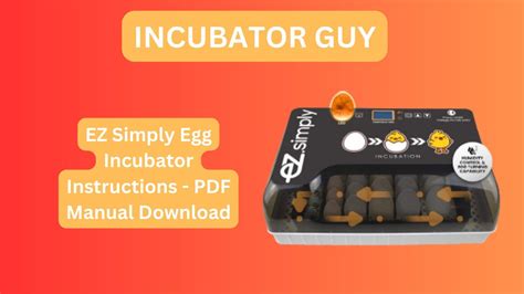 Ez Simply Egg Incubator Instructions Pdf Manual Download