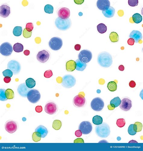 Water Colored Spots Seamless Repeating Pattern Stock Illustration