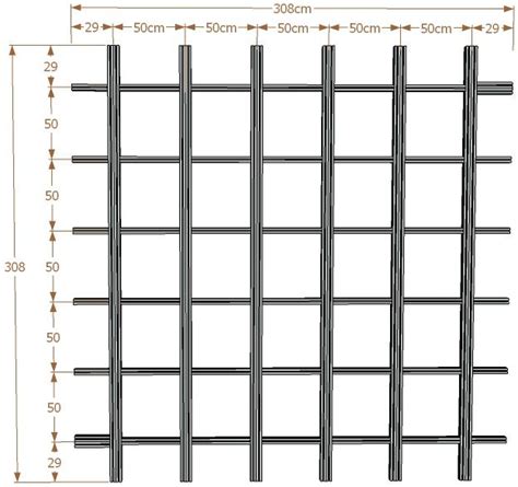 The Proposed Aluminium Grid Structure And Its Dimensions Download