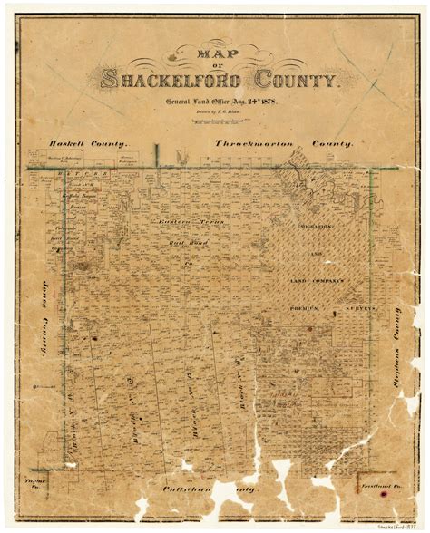 Map of Shackelford County – Legacy of Texas