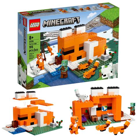 Lego Minecraft Siedlisko Lis W Zestaw Klock W Dla Fan W Gry