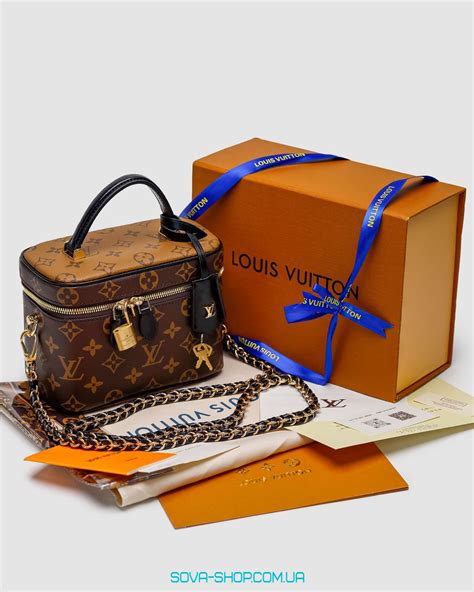 Жіноча сумка Louis Vuitton Vanity Pm Bag Monogram Reverse Coated Canvas Calf Premium купити в