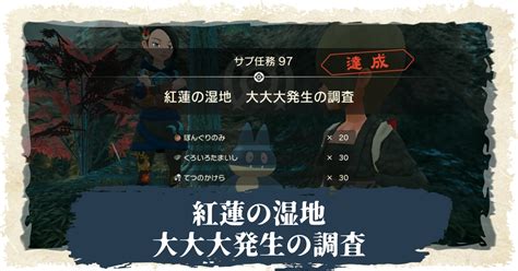 【アルセウス】サブ任務97「紅蓮の湿地 大大大発生の調査」攻略【ポケモンレジェンズ】 攻略大百科