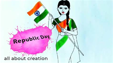 Republic Day Drawing Bharat