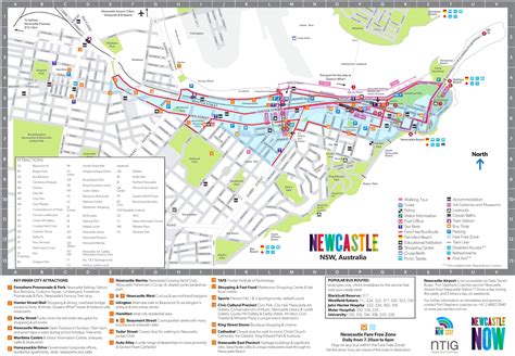 Newcastle tourist map - Ontheworldmap.com