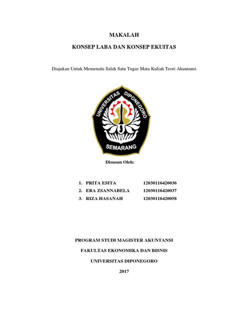 Makalah Konsep Laba Dan Konsep Ekuitas Pdf