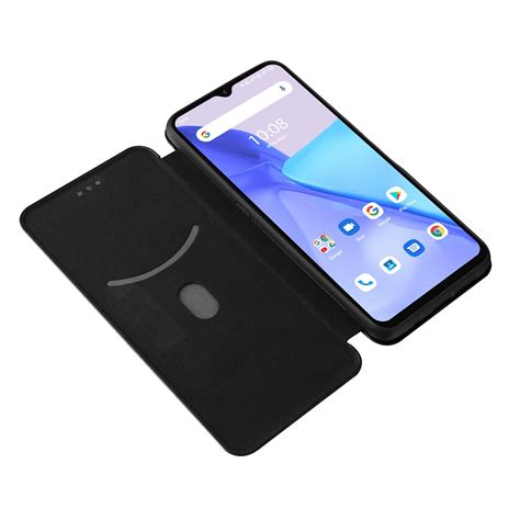 For Umidigi Power Carbon Fiber Texture Magnetic Horizontal Flip Tpu