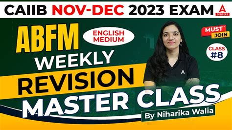 Caiib Nov Dec Exam Abfm Caiib English Medium Weekly Revision