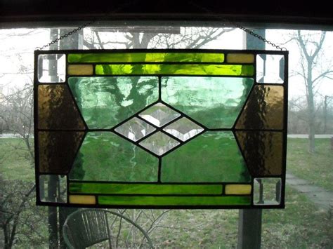 Simple Stained Glass Leaded Panel By Vicky True Baker