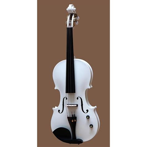 Hora Acoustic Electric Violin w/ Case, Bow & Rosin V100E White - Talentz