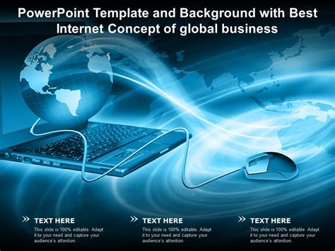 Powerpoint Template And Background With Internet Business Concept