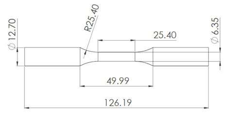 specimen drawing  dimensions  mm  scientific diagram
