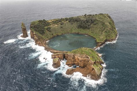 Aerial View Of Vila Franca Da Campo Island At Azores Islands Portugal