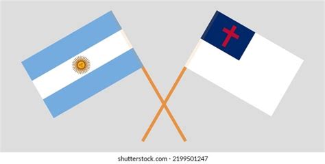 Crossed Flags Christianity Equatorial Guinea Official Stock Vector ...