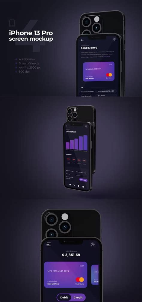 iPhone 13 Pro Screen Mockup | Mockup, Iphone instagram, Screen