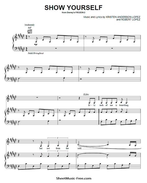 Show Yourself Sheet Music Frozen 2 ♪ Sheetmusic Free Com Sheet