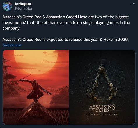 Un Insider Pone Ventana De Lanzamiento A Assassins Creed Red Y Hexe Y Ofrece Nuevos Detalles