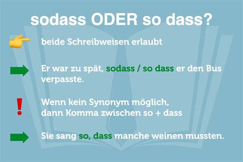 Sodass Oder So Dass Zusammen Oder Auseinander Komma