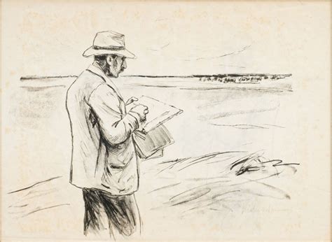 Max Liebermann Self Portrait Drawing 1910 Mutualart