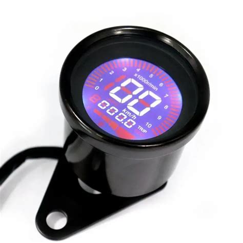 VODOOL 12V Universal Color Backlight LCD Digital Motorcycle Speedometer