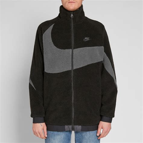 Nike Reversible Swoosh Full Zip Jacket Black And Anthracite End Be