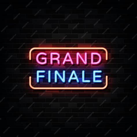 Gran Finale Ou Grand Finale - Premium Vector | Grand Finale Neon Signs