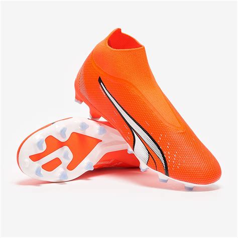 Puma Ultra Match Laceless Fg Ag Puma Ultra Orange Puma White Blue