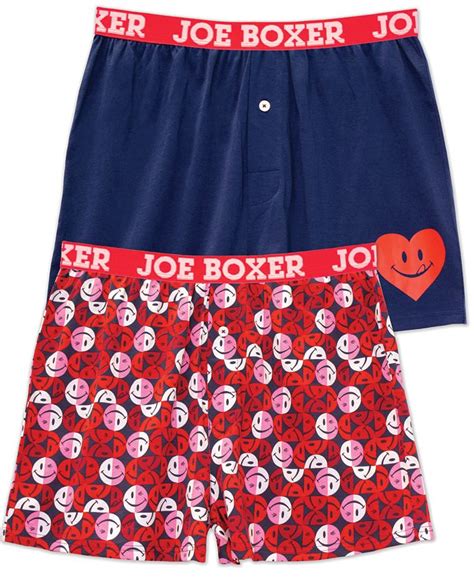 Joe Boxer Men S Licky Knit Boxers 2 Piece Set Macy S