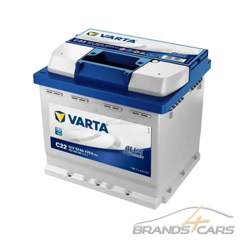 VARTA BLUE DYNAMIC 52 Ah 12V Autobatterie Starterbatterie Batterie Für