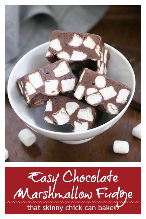 Chocolate Marshmallow Fudge That Skinny Chick Can Bake