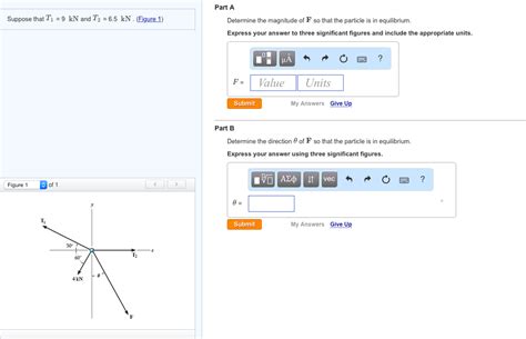Solved Suppose that T_1=9 kN and T_2=6.5kN. (Figure 1) Part | Chegg.com