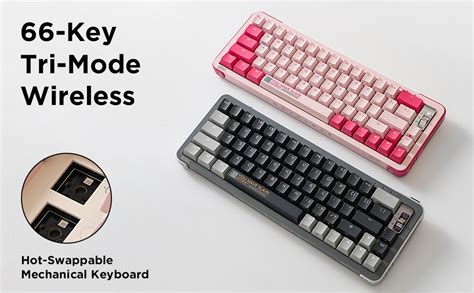 Amazon YUNZII Y68 65 Hot Swappable Wireless Mechanical Keyboard With RGB Backlight Double