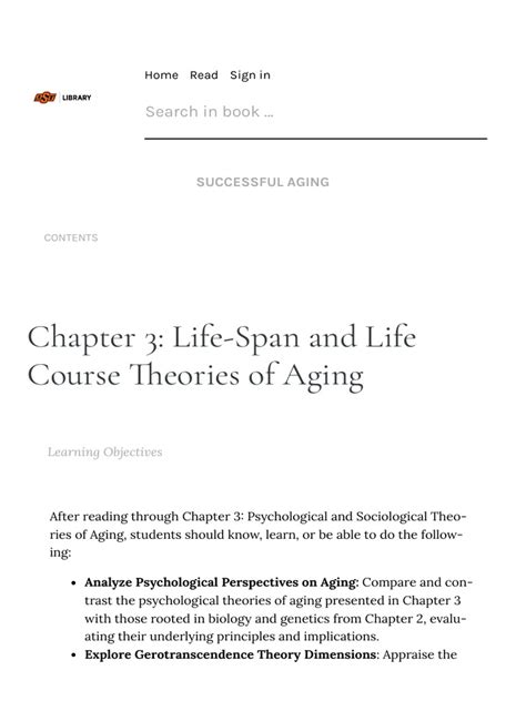 (2) Chapter 3 Life-Span and Life Course Theories of Aging – Successful ...