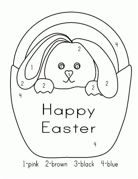 Easter Color By Number Printables