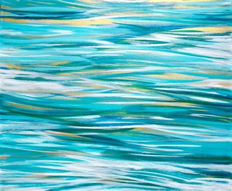 Abstract Seascape Original Acrylic Painting by JessicaTorrant