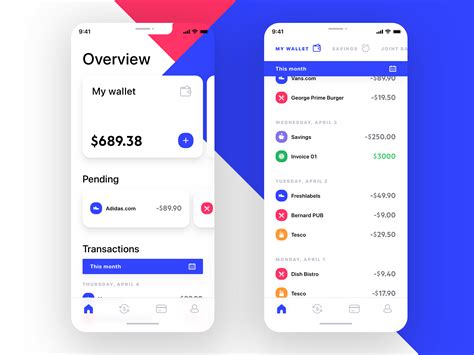 Dribbble Mobile Wallet App Ui By Kevin Astr