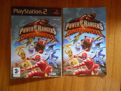 POWER RANGERS Dino Tonnerre Jaquette Notice Seule PS2 No Game