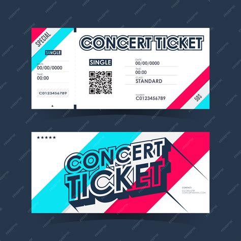 Premium Vector | Concert ticket card. element template for design.
