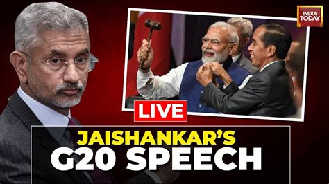 S Jaishankar LIVE: Jaishankar Speech As India Takes Over G20 Presidency ...