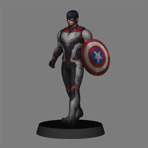 Stl File Captain America Quantum Suit Avengers Endgame Low Polygons