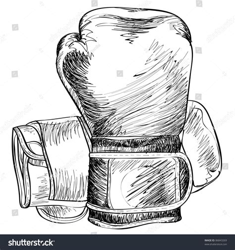 Boxing Gloves Sketch Vector Illustration Stock Vector (Royalty Free ...