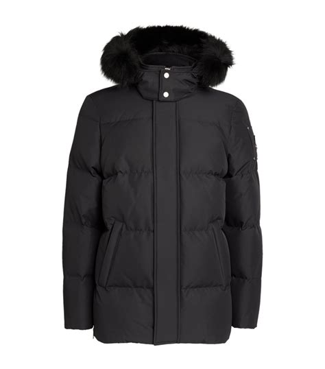 Mens Moose Knuckles Black Fur Trimmed Cloud 3q Down Padded Jacket Harrods Uk