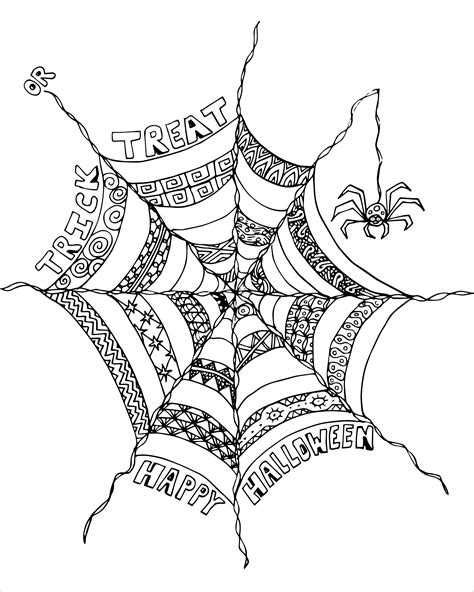 Zentangle Coloring Pages Spider Coloring Pages