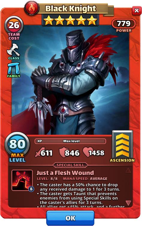 Empires And Puzzles Black Knight Black Knight Hero Review And Grading