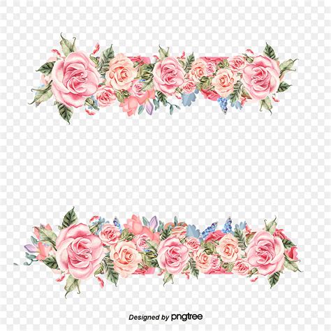 Watercolor Floral Border Hd Transparent Watercolor Floral Border