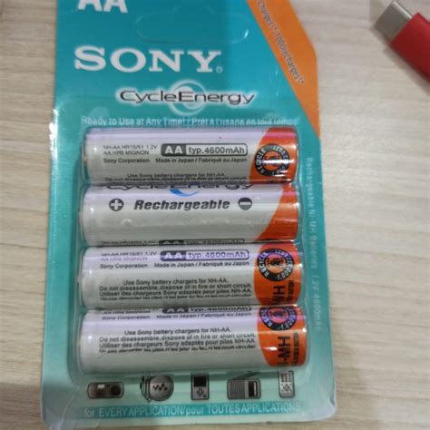 Jual Baterai Batere Sony Aa Rechargeable Bisa Di Cas Ulang Mah Isi