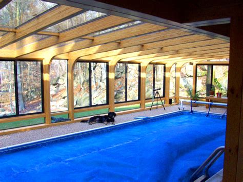 Sunroom Housing A Large Lap Pool Contemporary Pool New York By